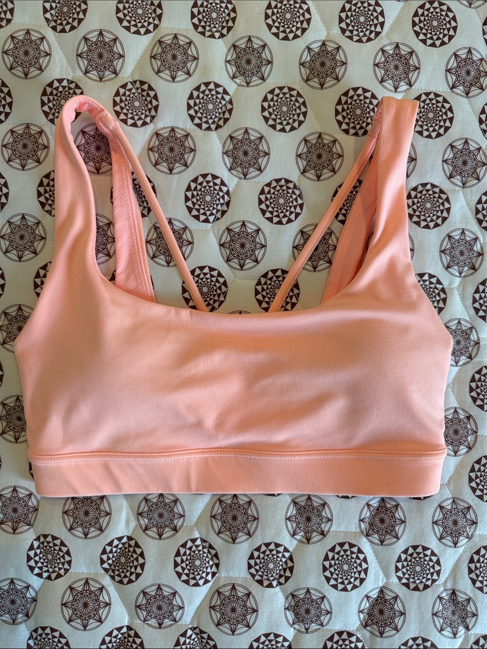 Athleta Light Peach Seamless Low-Impact Sports Bralette